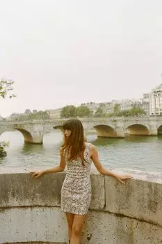 Мини-платье с животным принтом ZARA, черный/экрю