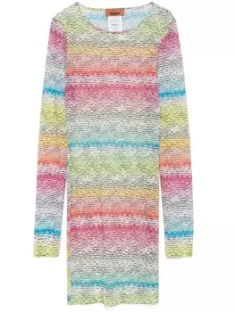 Мини-платье с зигзагообразным принтом Missoni, желтый