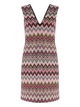 Мини-платье с зигзагообразным узором Missoni, розовый