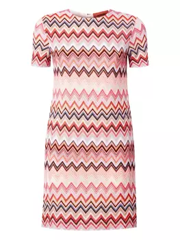 Мини-платье с зигзагообразным узором Missoni, розовый