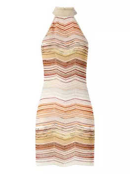 Мини-платье с зигзагообразным узором Missoni, нейтральный