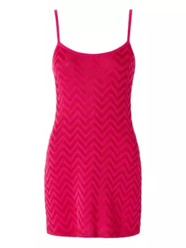Мини-платье с зигзагообразным узором Missoni, розовый
