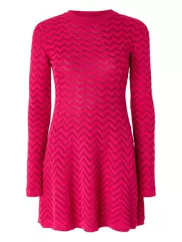 Мини-платье с зигзагообразным узором Missoni, розовый