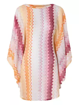 Мини-платье с зигзагообразным узором Missoni, розовый