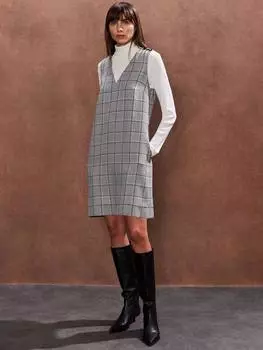 Мини-платье-сарафан в клетку Ro&Zo, зеленый/разноцветный