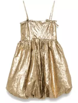 Мини-платье Сибори GANNI, золотой