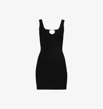 Мини-Платье Sierra из трикотажного полотна в рубчик Jacquemus, черный