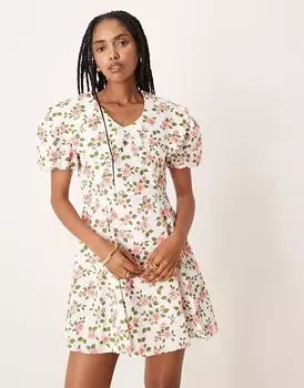 Мини-платье Sister Jane Wild Rose с розовым цветочным узором