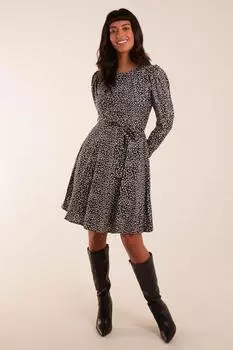 Мини-платье Skater с круглым вырезом Blue Vanilla, черный