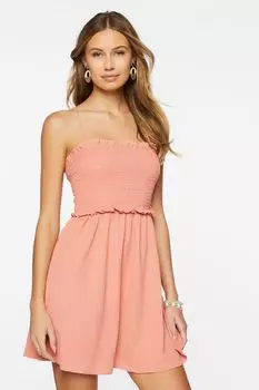 Мини-платье со сборками и вырезами Forever 21