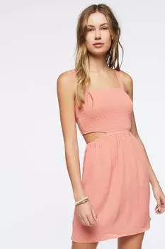 Мини-платье со сборками и вырезами Forever 21
