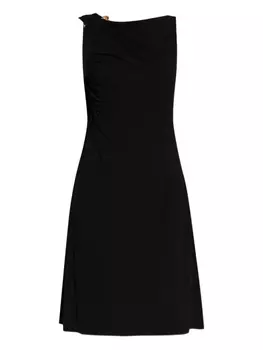 Мини-платье со сборками Versace, черный