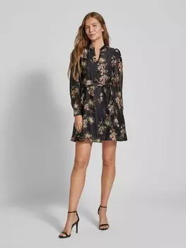 Мини-платье со складками модель «Хайди» Neo Noir, черный