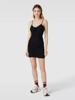 Мини-платье со сплошным узором, модель AQUARE Review, черный