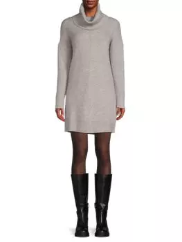 Мини-платье-свитер с воротником-черепахой Area Stars, серый