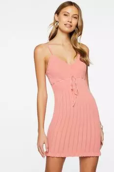 Мини-платье-свитер в рубчик на бретельках Forever 21