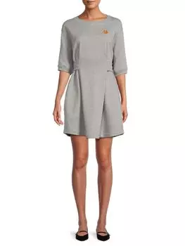 Мини-платье-свитшот Tiger Crest Kenzo, цвет Pearl Grey