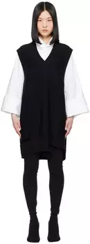 Мини-платье свободного кроя MM6 Maison Margiela, черный