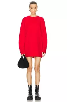 Мини-Платье свободного кроя с рукавами реглан Norma Kamali, красный
