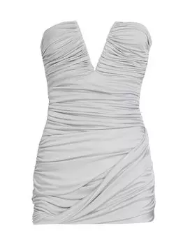 Мини-платье Talsi с рюшами Gauge81, серебряный