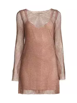 Мини-платье «Танцующая королева» L*Space, серо-коричневый