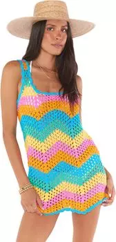 Мини-платье Тара Show Me Your Mumu, цвет Sea Breeze Crochet