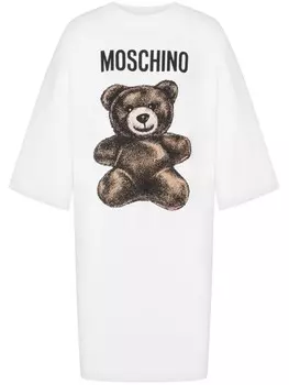 Мини-платье Teddy Bear Moschino, белый