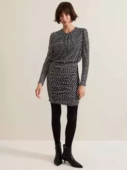 Мини-платье teodroa с пятнистыми рюшами Phase Eight, черный/белый