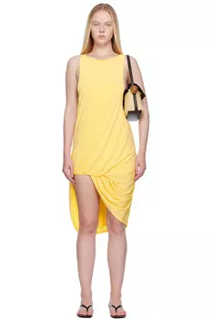 Мини-платье 'The Peplo' в стиле круиз Jacquemus, желтый