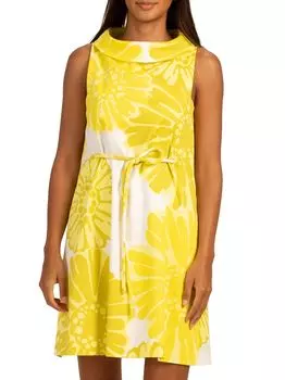 Мини-платье Thoreau с цветочным принтом Trina Turk, белый