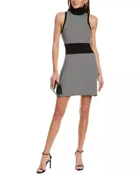 Мини-платье TOCCIN Shelby с воротником-стойкой, черный