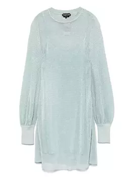 Мини-платье TOM FORD с люрексом, синий