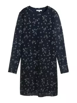 Мини платье TOM TAILOR DENIM Dress, темно-синий/светло-синий