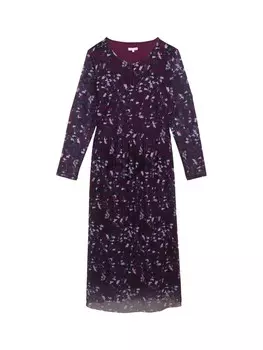 Мини платье Tom Tailor Women + Dress, цвет night blue/lilac/berry