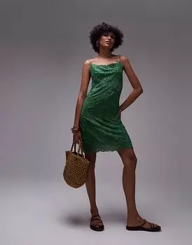 Мини-платье Topshop с принтом в виде ракушек, многоцветное