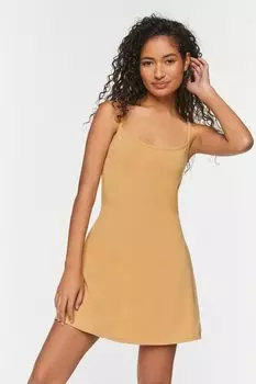 Мини-платье трапециевидной формы на бретельках Forever 21, сафари