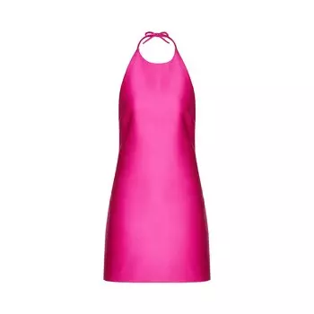 Мини-платье Valentino из техно, Розовое