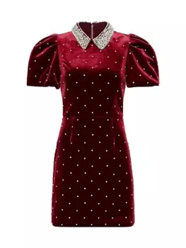 Мини-платье Vanessa с декором Rebecca Vallance, цвет wine