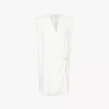Мини-Платье Venice с запахом спереди из эластичной ткани Anine Bing, белый