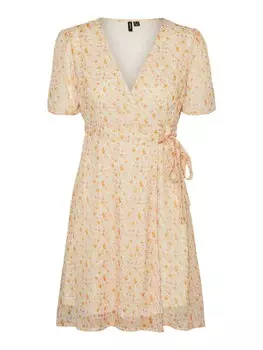 Мини платье VERO MODA Dress SMILLA, натуральный белый