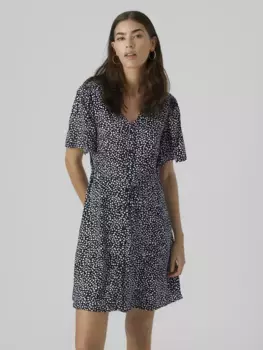 Мини-платье Vero Moda "VMALBA SS SHORT DRESS WVN NOOS", синий