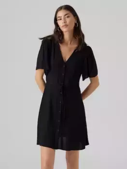 Мини-платье Vero Moda "VMALBA SS SHORT DRESS WVN NOOS", черный