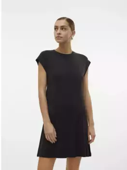 Мини-платье Vero Moda "VMAVA SL KNEE DRESS JRS NOOS", черный