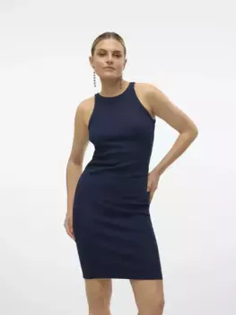 Мини-платье Vero Moda "VMCHLOE SL ABK DRESS JRS NOOS", синий