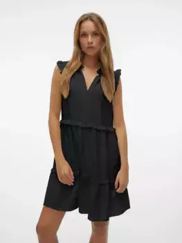 Мини-платье Vero Moda "VMJOSIE SL SHORT DRESS WVN GA", черный