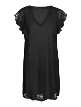 Мини-платье Vero Moda "VMMAYA SHORT FRILL DRESS JRS SPE", черный