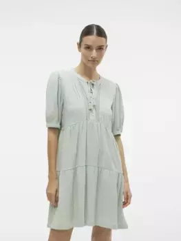 Мини-платье Vero Moda "VMNATALI 2/4 LACE SHORT DRESS WVN GA SPE", зеленый