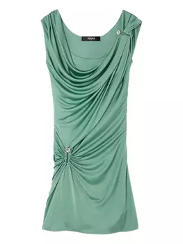 Мини-платье Versace Safety Pin, зеленый