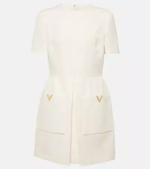 Мини-платье vgold crpe couture Valentino, белый