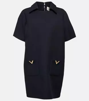 Мини-платье VGOLD Crpe Couture VALENTINO, синий